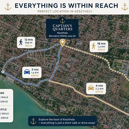 Captain's Quarters - With Terrace And Parking Near Balaton